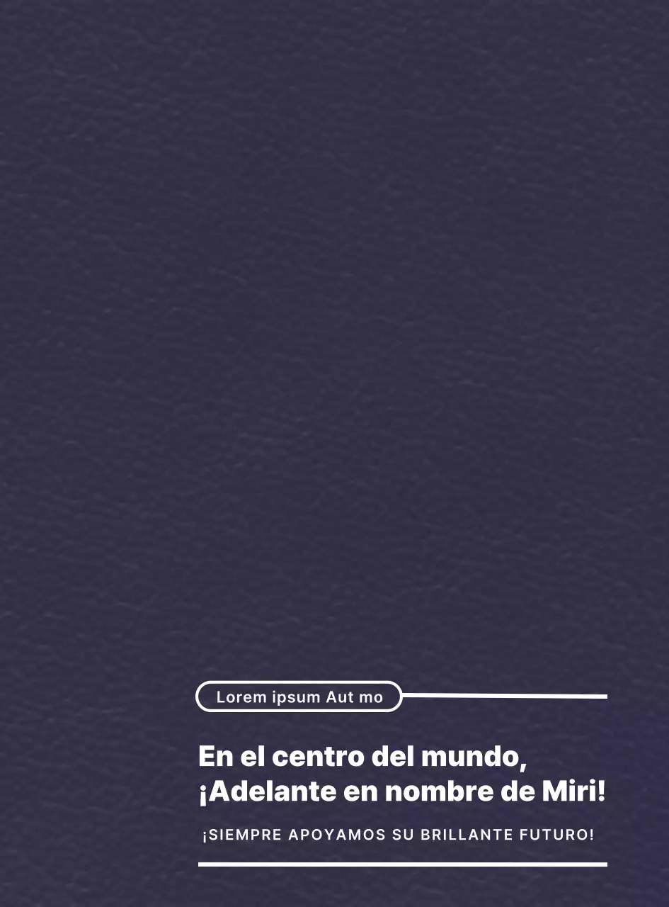 Destacar el eslogan de la universidad con un sencillo concepto de disposición del texto