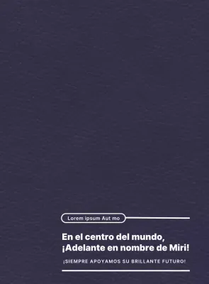 Destacar el eslogan de la universidad con un sencillo concepto de disposición del texto