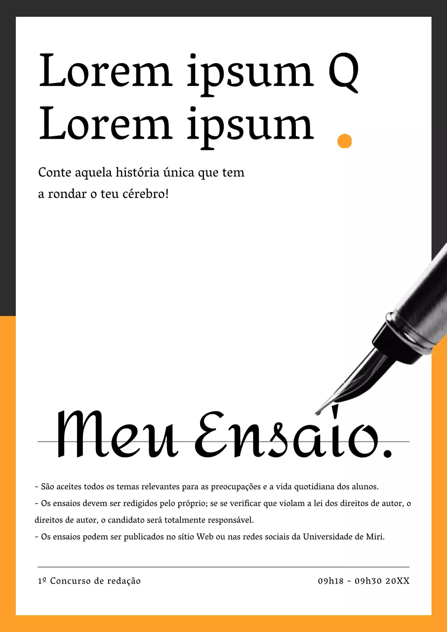 Um guia simples, preto e amarelo, para o concurso de redação universitária