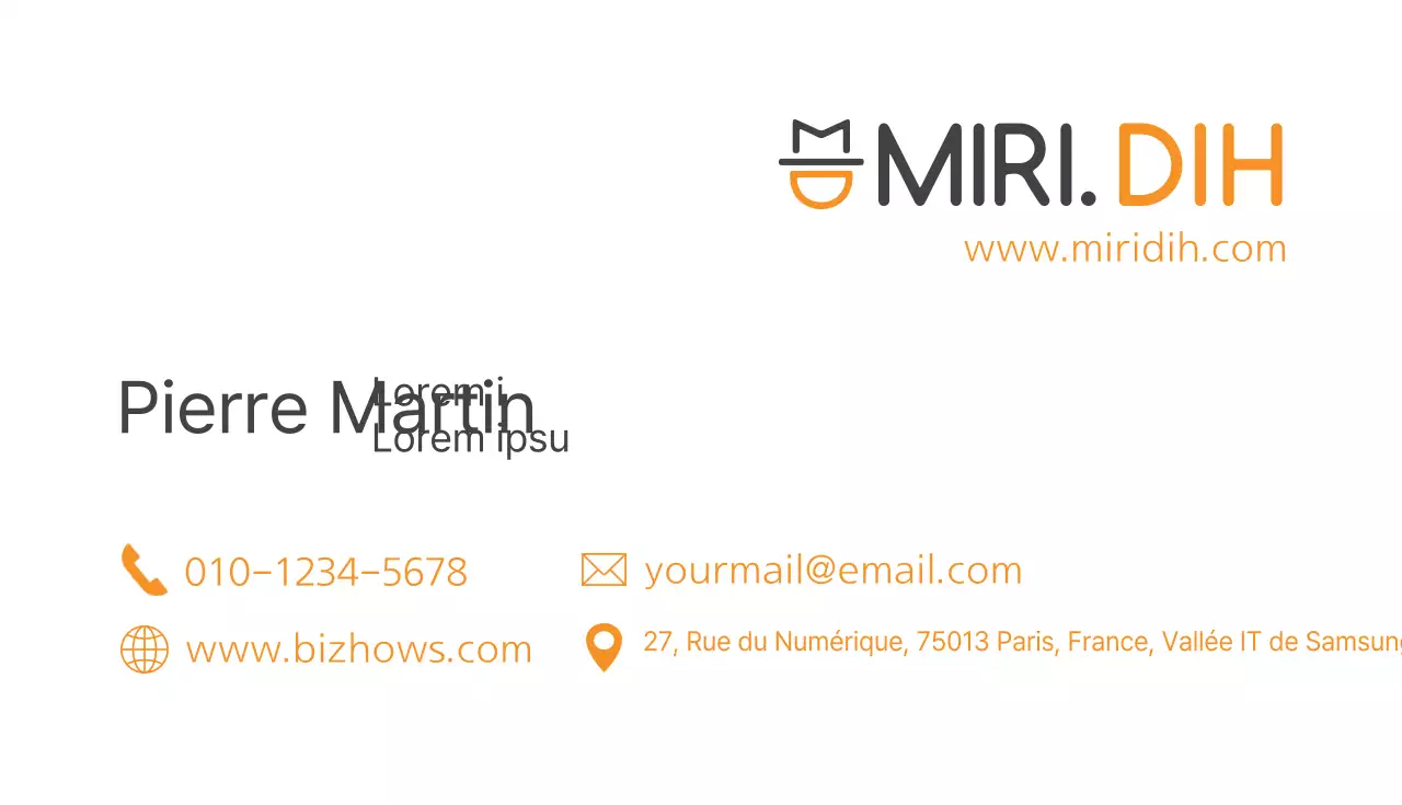 Cartes de visite d'entreprise