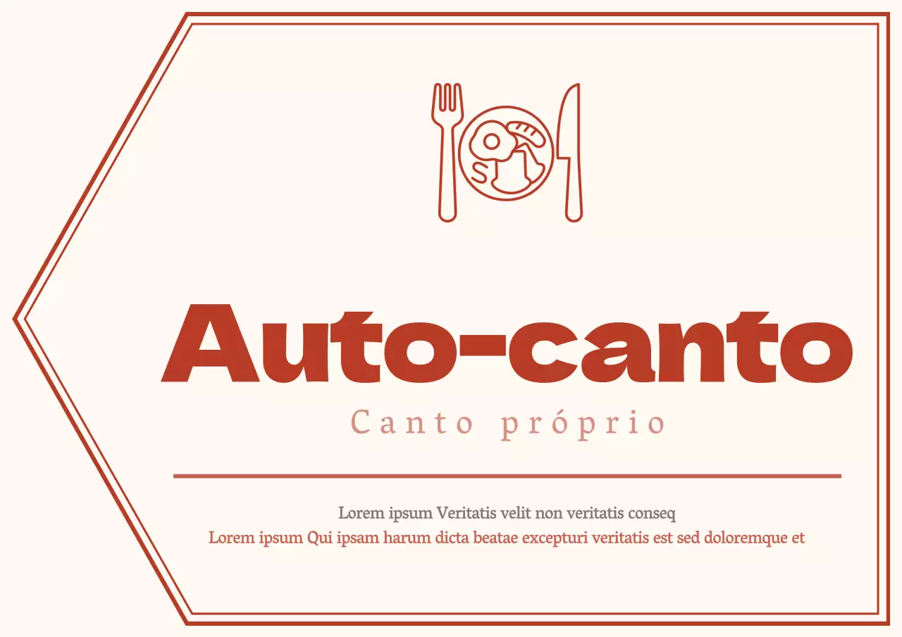 Estilo simples e emotivo em castanho claro e castanho com texto direcional no canto