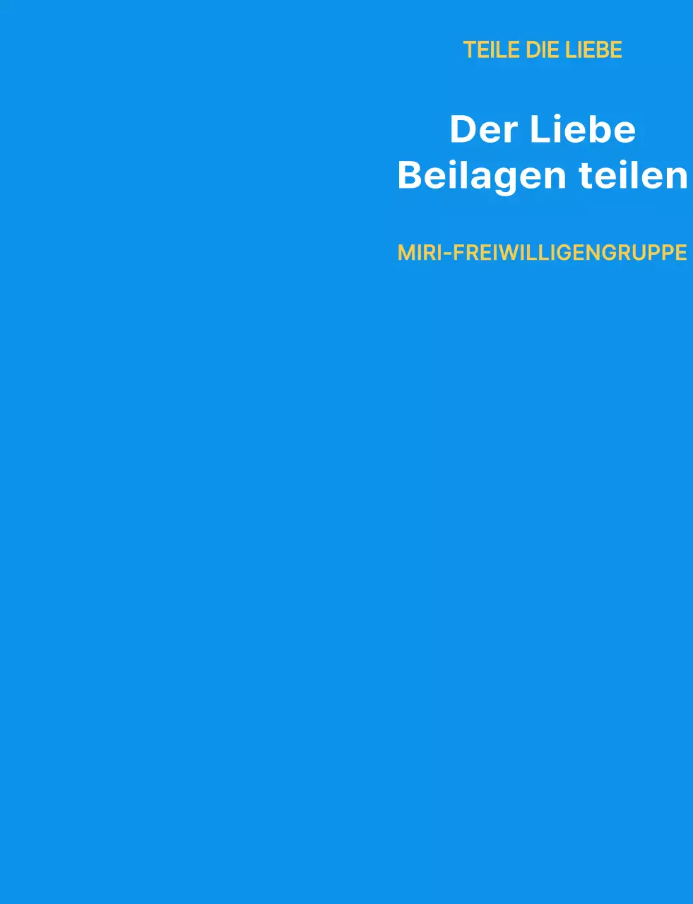 Einfache Freiwilligenweste mit blauem, weißem und gelbem Freiwilligenlogo