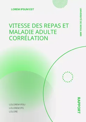 Couverture de rapport de géométrie en vert clair