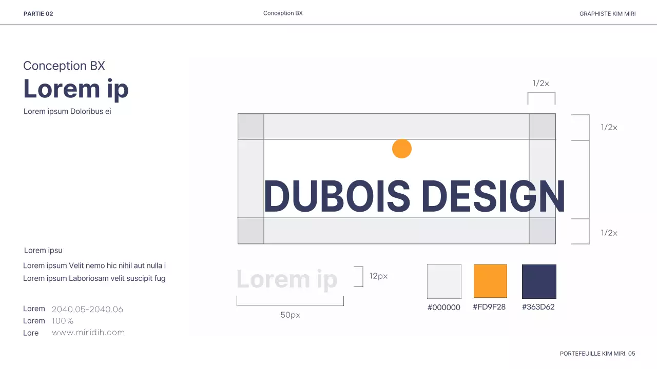 Présentation d'un portfolio pour les designers de White Navy Neat