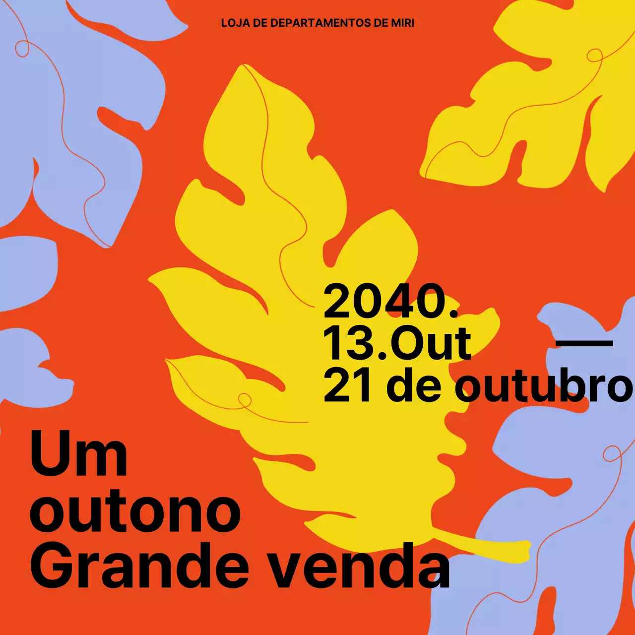 Anúncios de venda modernos em vermelho e amarelo
