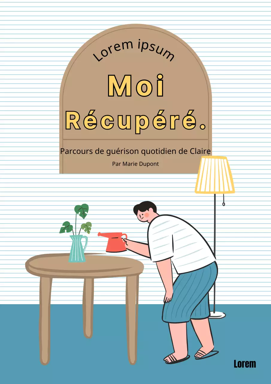 Essai de sortie sur le thème du salon en bleu clair et beige