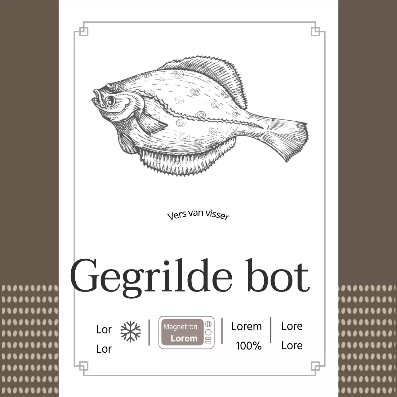 Zeevruchten gegrilde zeetong