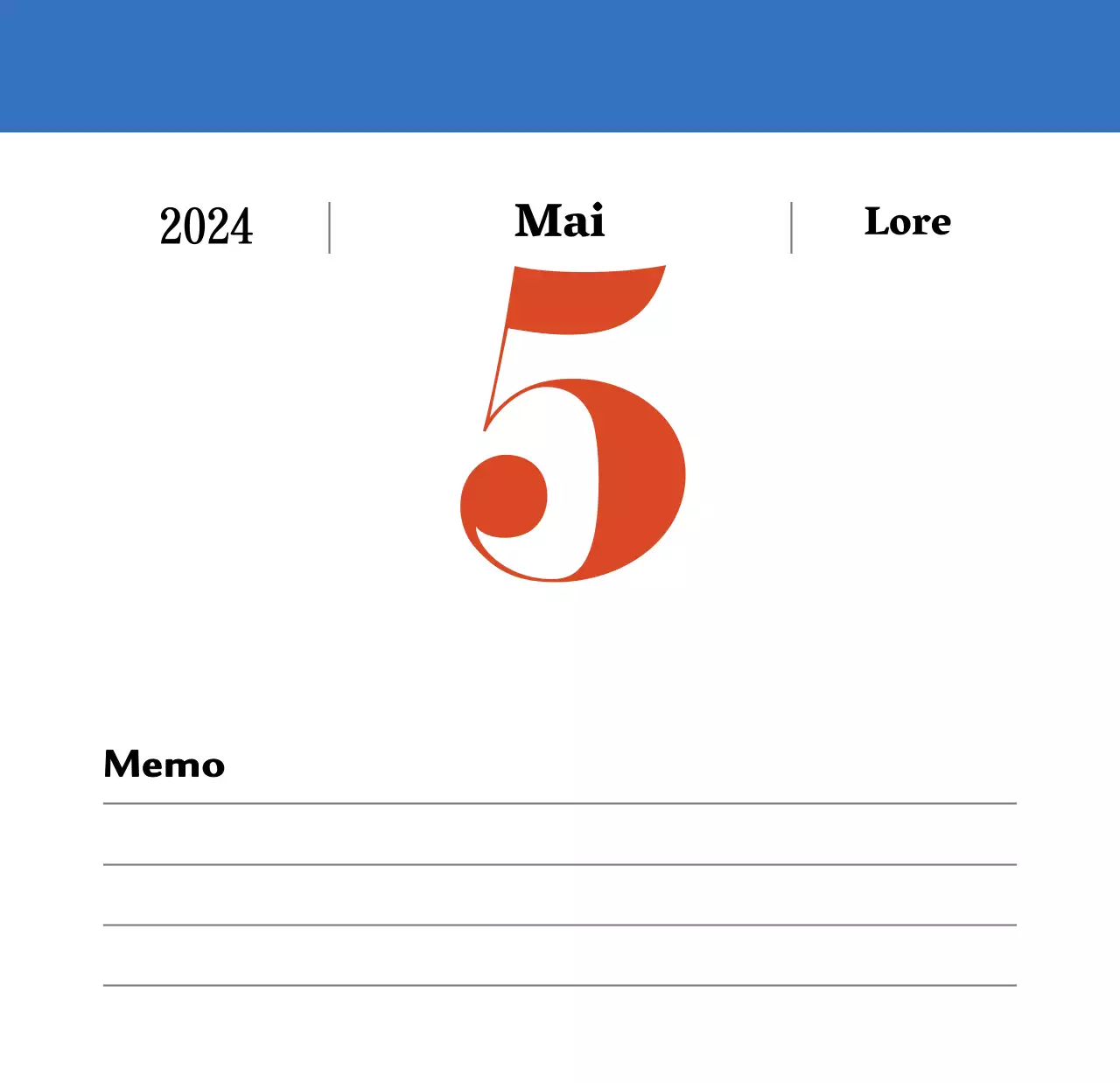 Retro-Konzept Nostalgie-Kalender in rot und blau