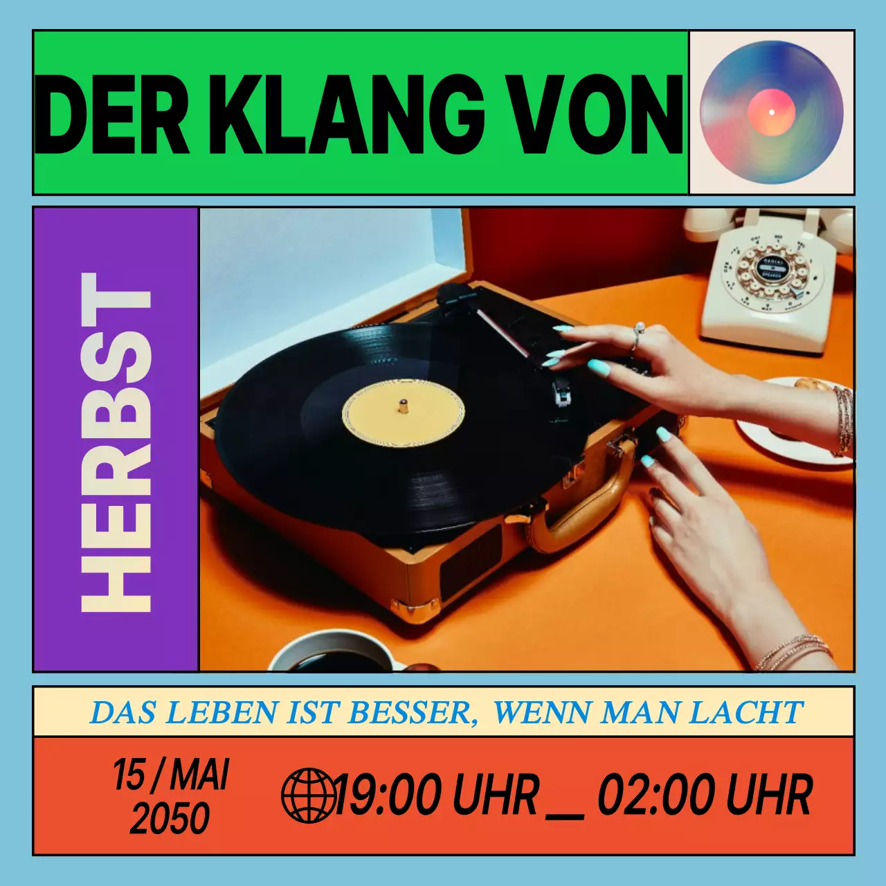 Ein Fest in Lila und Orange