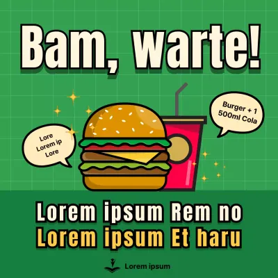 Eine hübsche grün-gelbe Studentenwerks-Snackveranstaltung