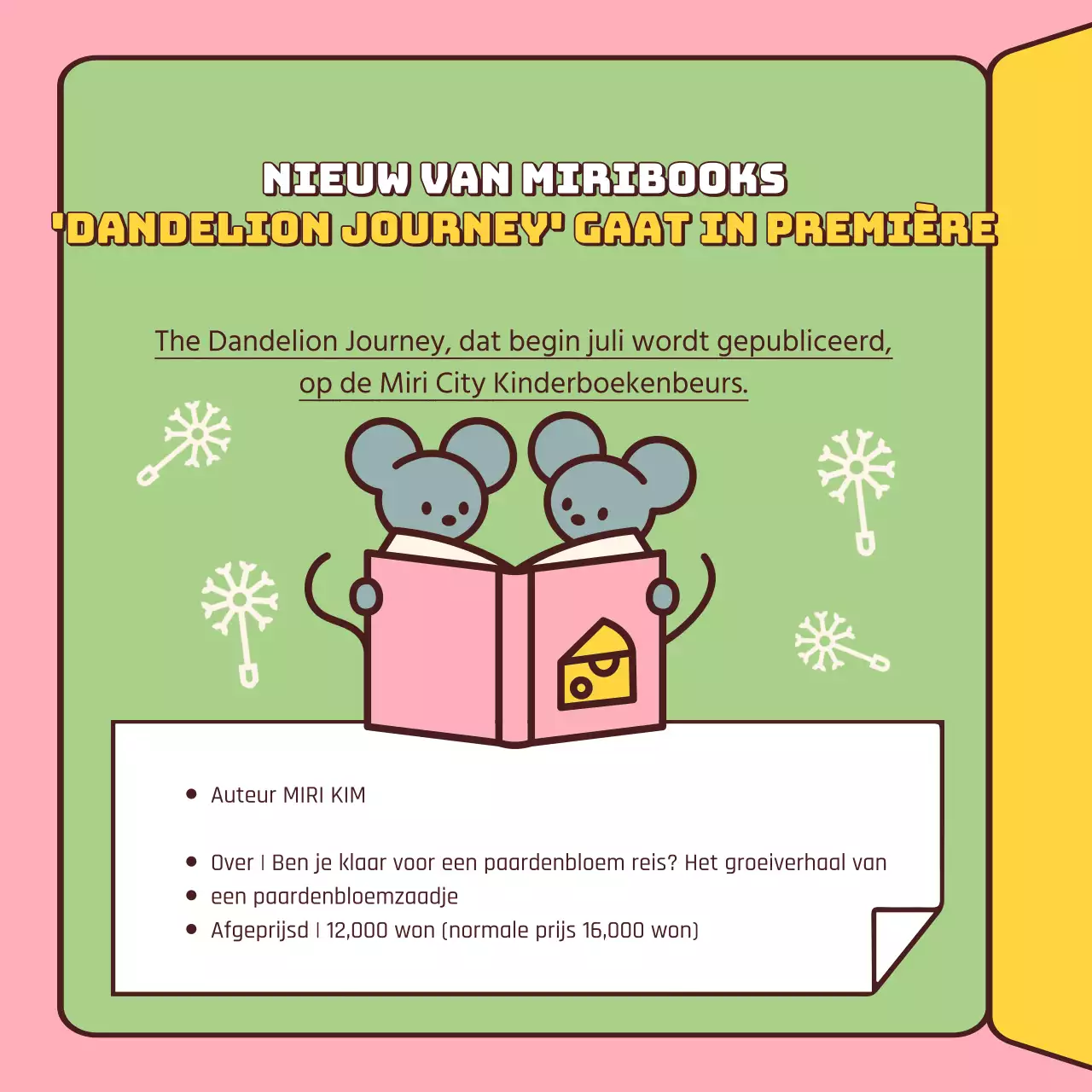 Een gids voor boekenbeurzen in een schattige geel-roze stijl