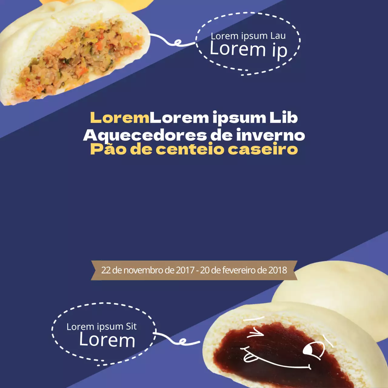 Pão de inverno Novo Menu Evento