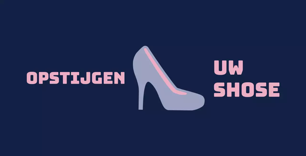 Balletschoenen op een marineblauwe achtergrond met een bordje met het verzoek je schoenen uit te doen.