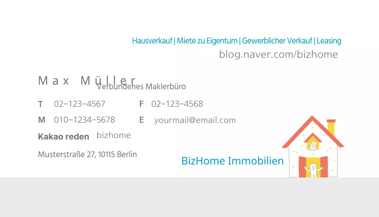 Biz Real Estate Company Visitenkarte