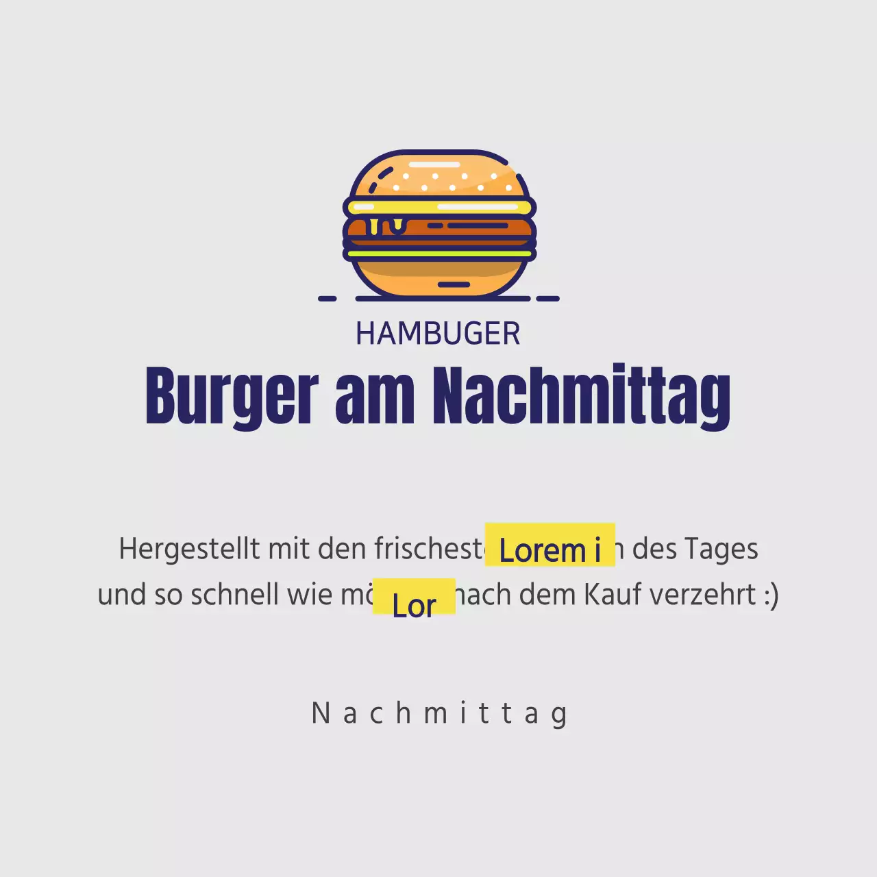 Nachmittags-Burger