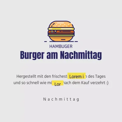 Nachmittags-Burger