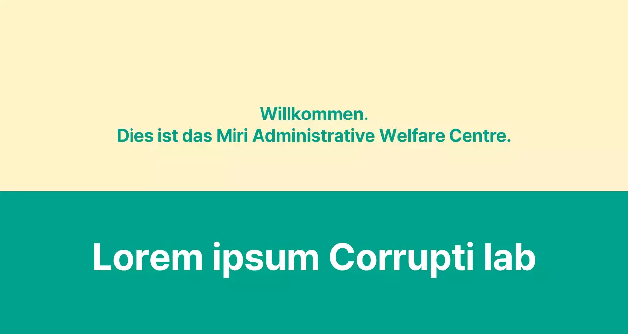 Eine öffentliche Bekanntmachung in Form eines Willkommensbriefs mit einem Willkommensschild.