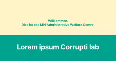 Eine öffentliche Bekanntmachung in Form eines Willkommensbriefs mit einem Willkommensschild.