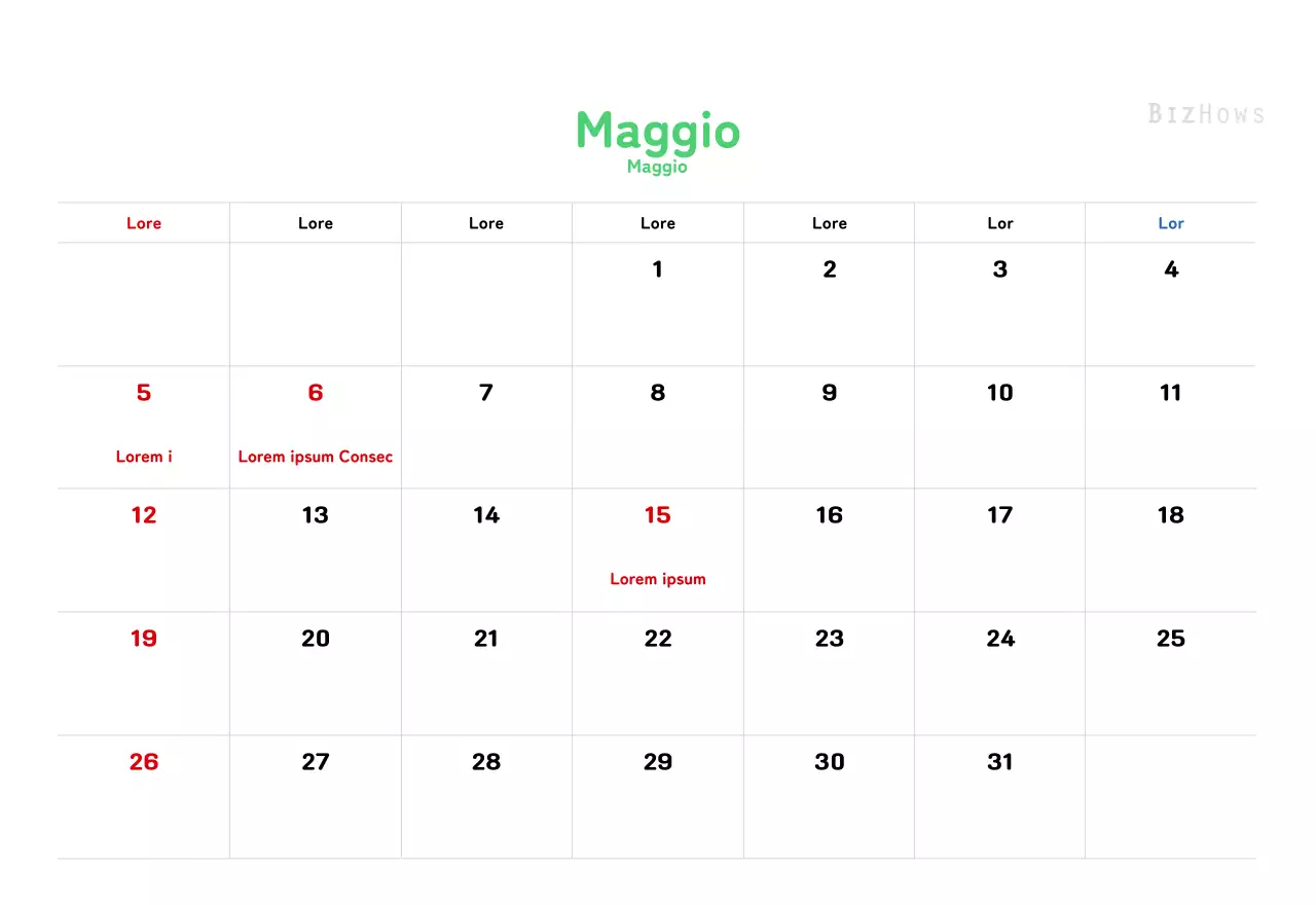 Un calendario di Capodanno caldo e illustrato