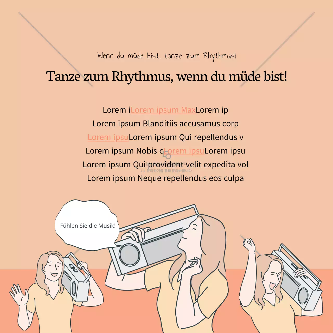 Aprikose und fleischfarbene Frühlingsgefühle CardNews