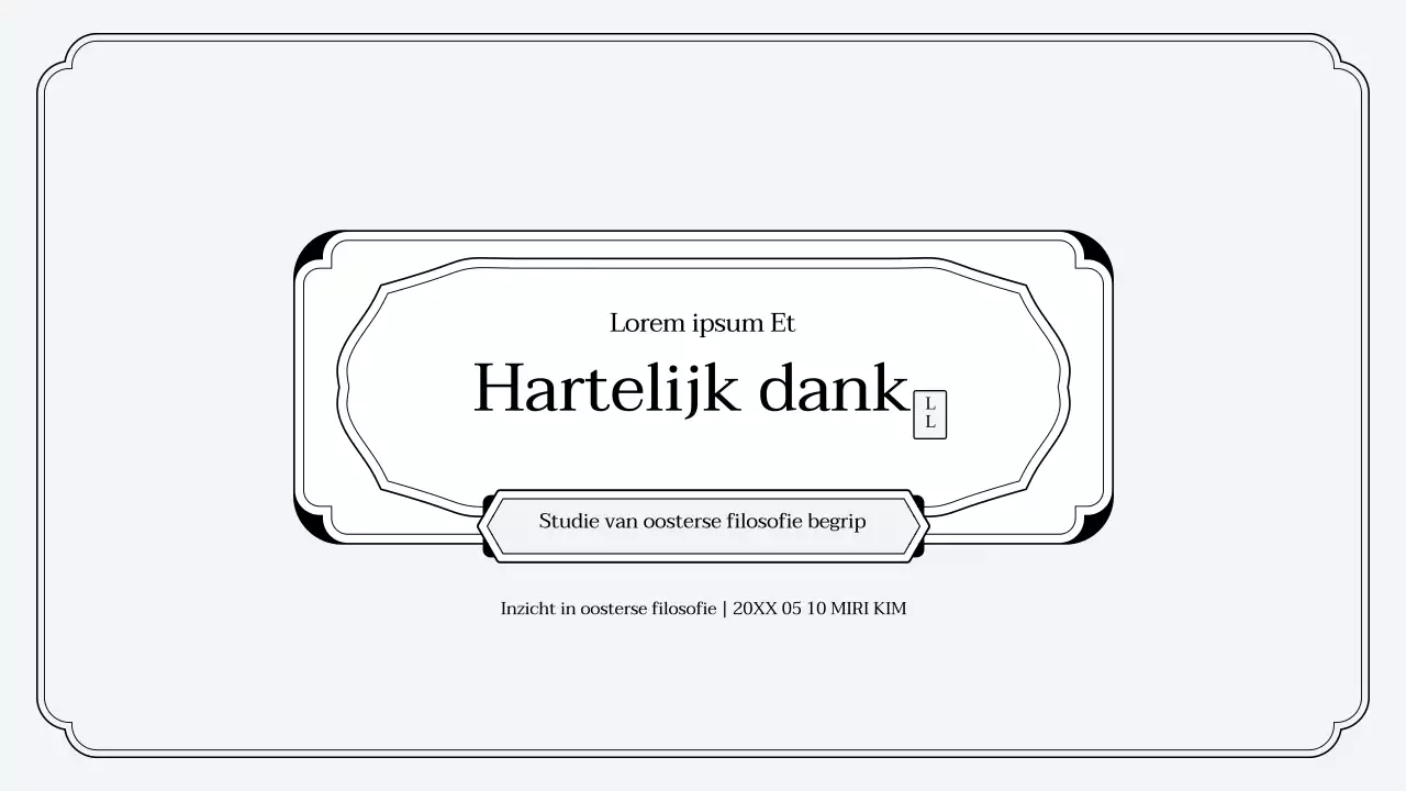 Eenvoudige presentatiekit in oosterse stijl