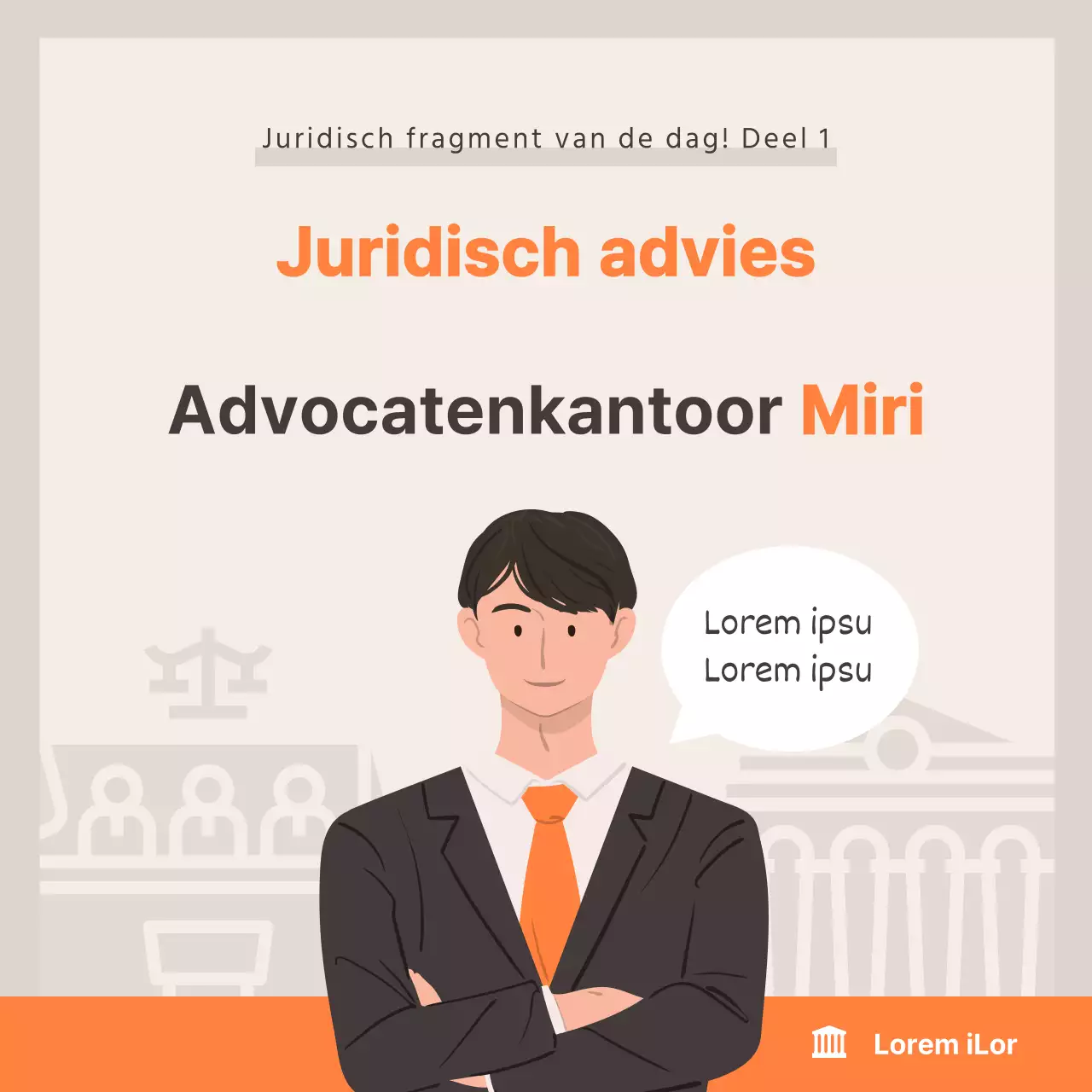 Beige-oranje kaart met juridisch adviesNieuws