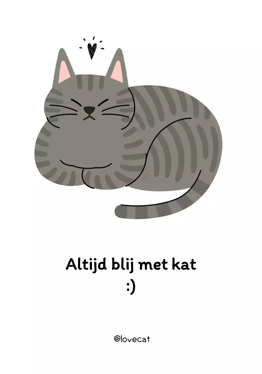 Schattig lettertype en kattenillustratie