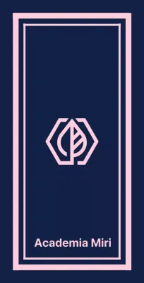 Gakuen Academy Valkyrie sobre fondo azul marino con borde rosa