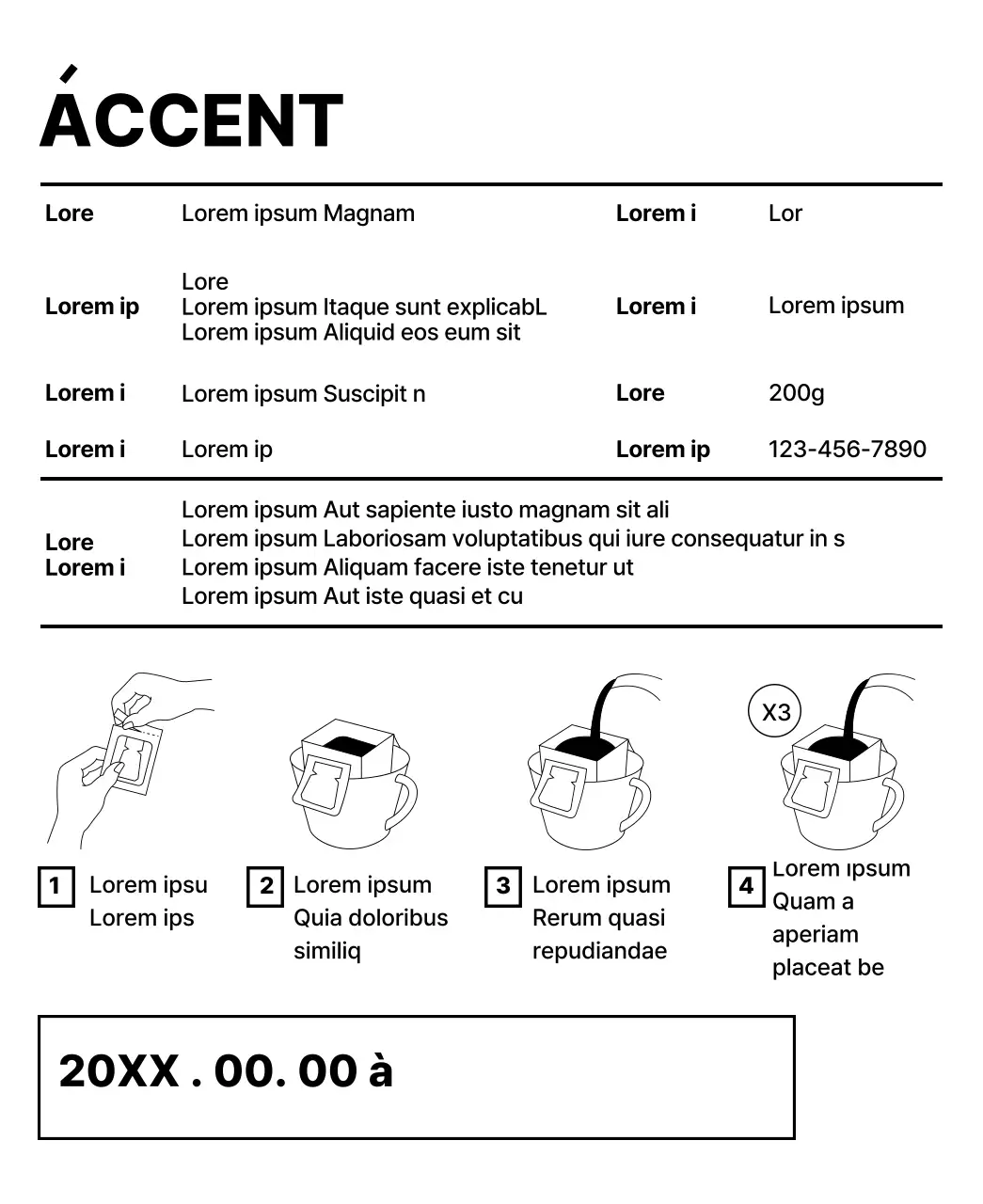 Design simple avec des formes noires en guise d'accents