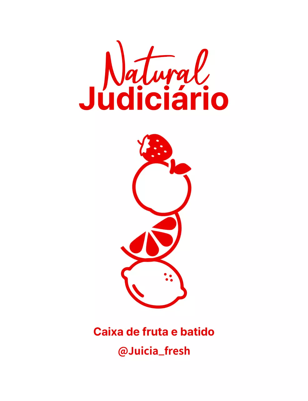 Uma loja de batidos com ilustrações giras de frutos frescos a vermelho