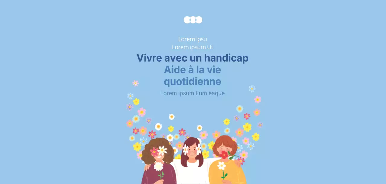 Couverture sur fond bleu avec des personnes en harmonie
