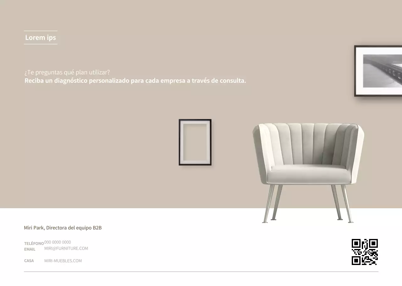 Negocio B2B sencillo en beige