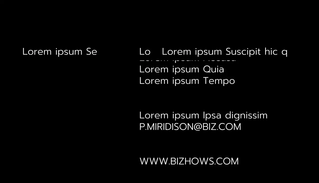 Tarjeta de visita de estilo urbano con líneas blancas sobre fondo negro