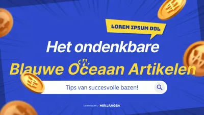 Een introductie tot items uit de blauwe oceaan met blauwe en gele accenten