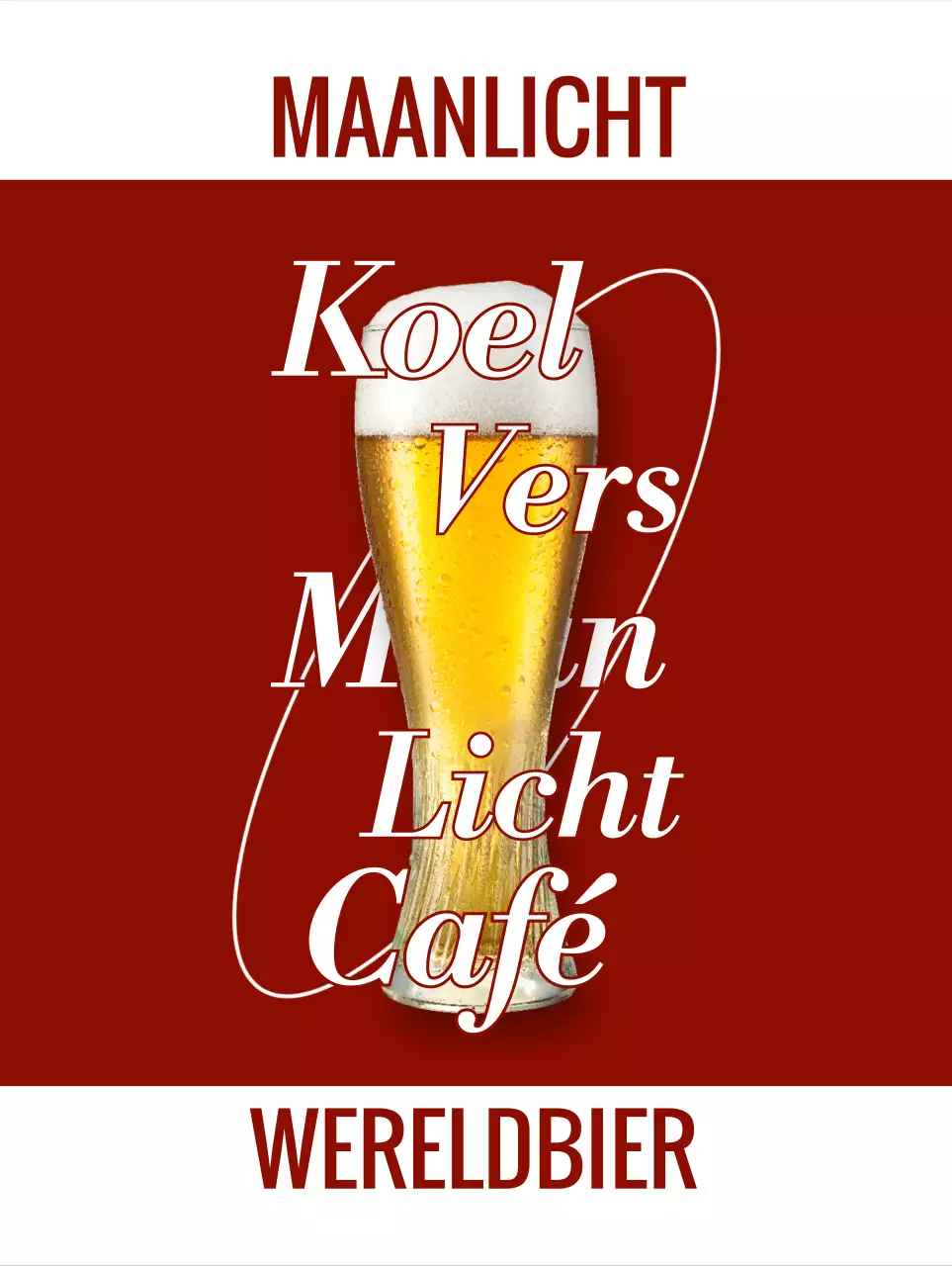 Emotionele pub met wijn en witbier foto's en logo