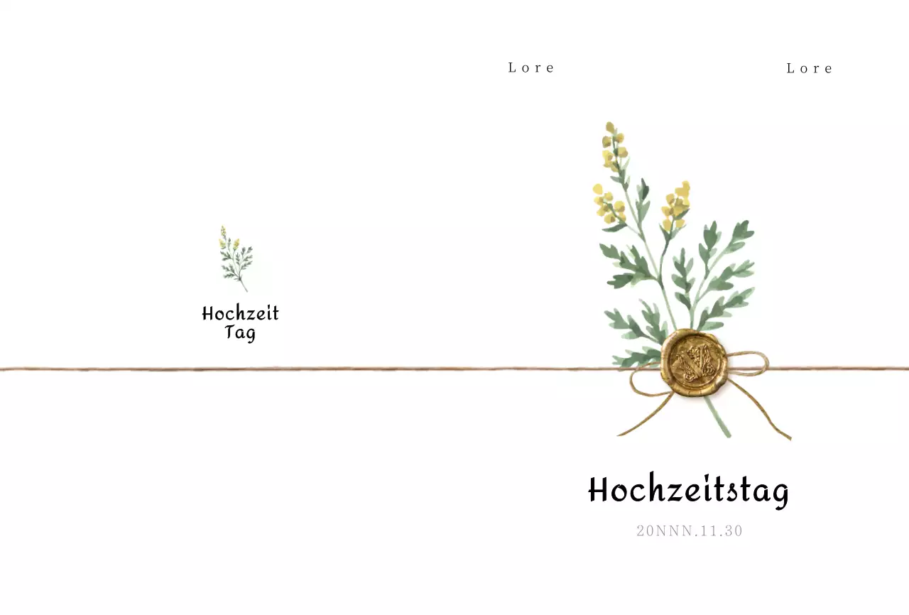 Hochzeitseinladungen mit einem emotionalen Trockenblumenkonzept