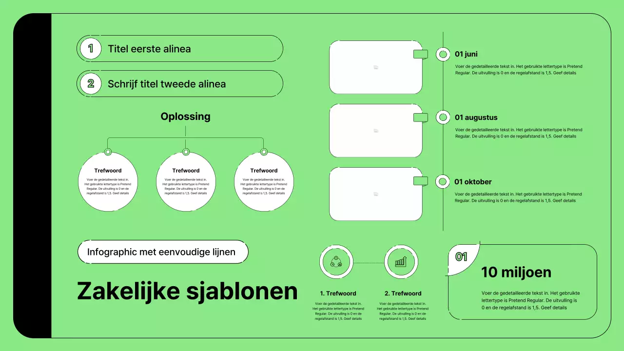 Zakelijke illustratie met eenvoudige lijnen in groen