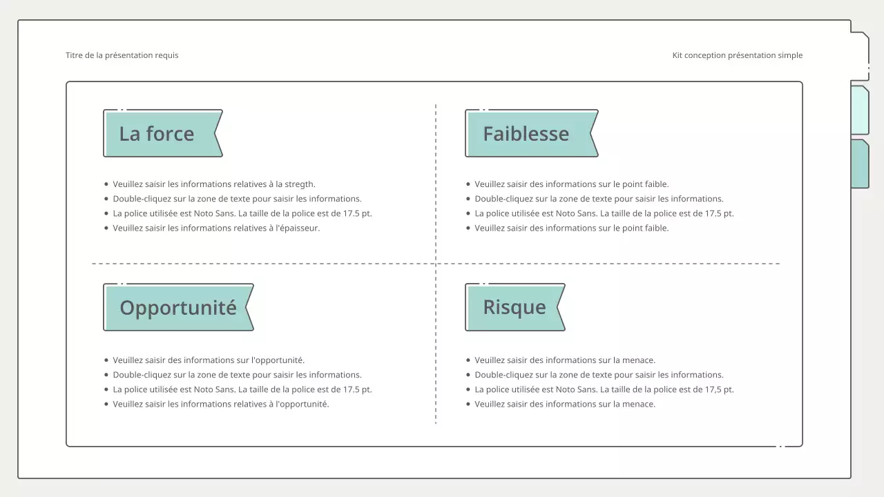 Kit de présentation simple et épuré en jaune
