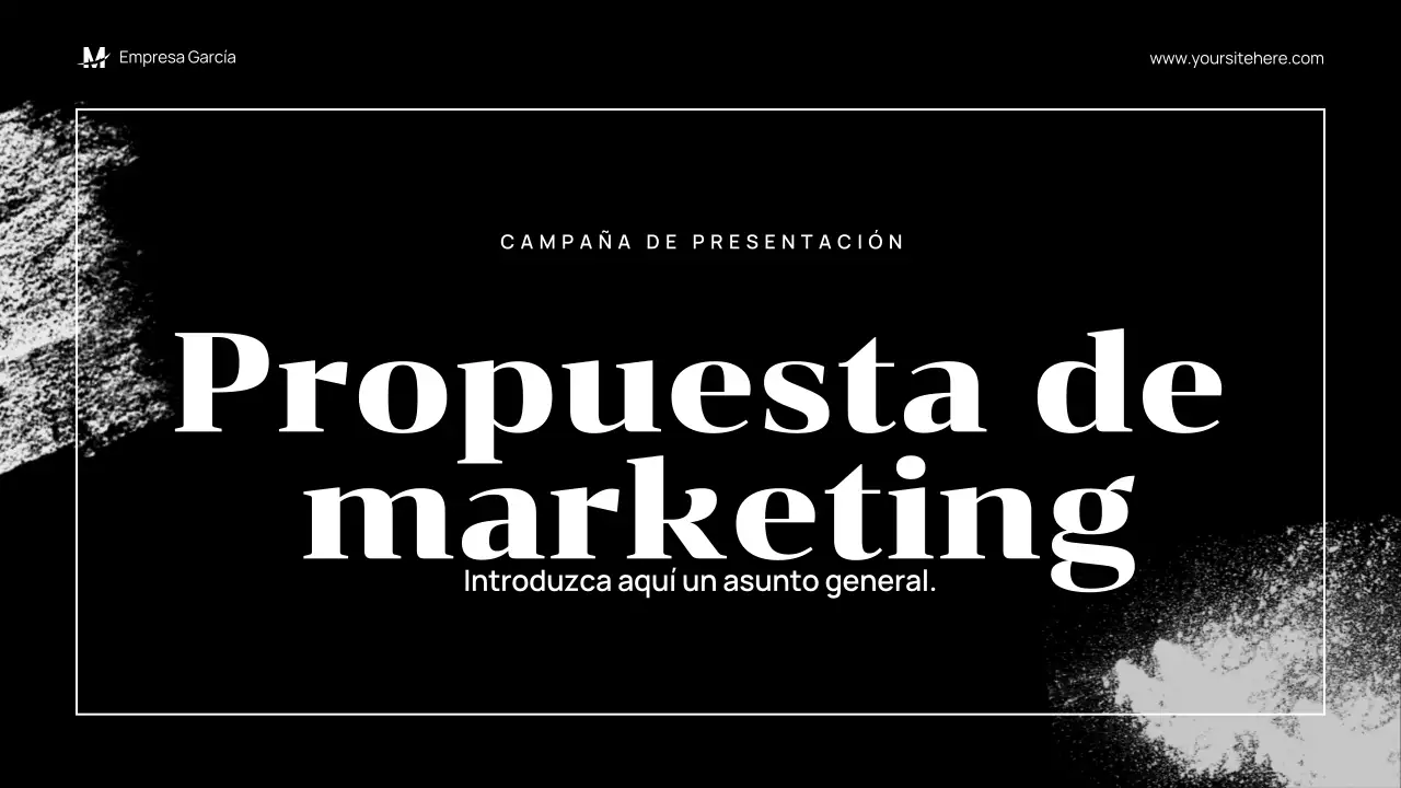 black modern propuesta de marketing