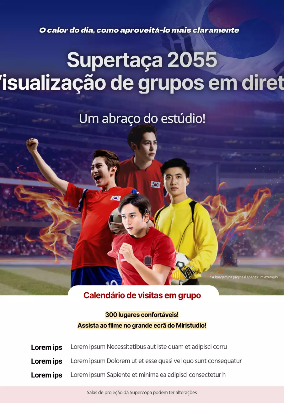 Promover o visionamento em direto em grupo de desportos de base no Blue