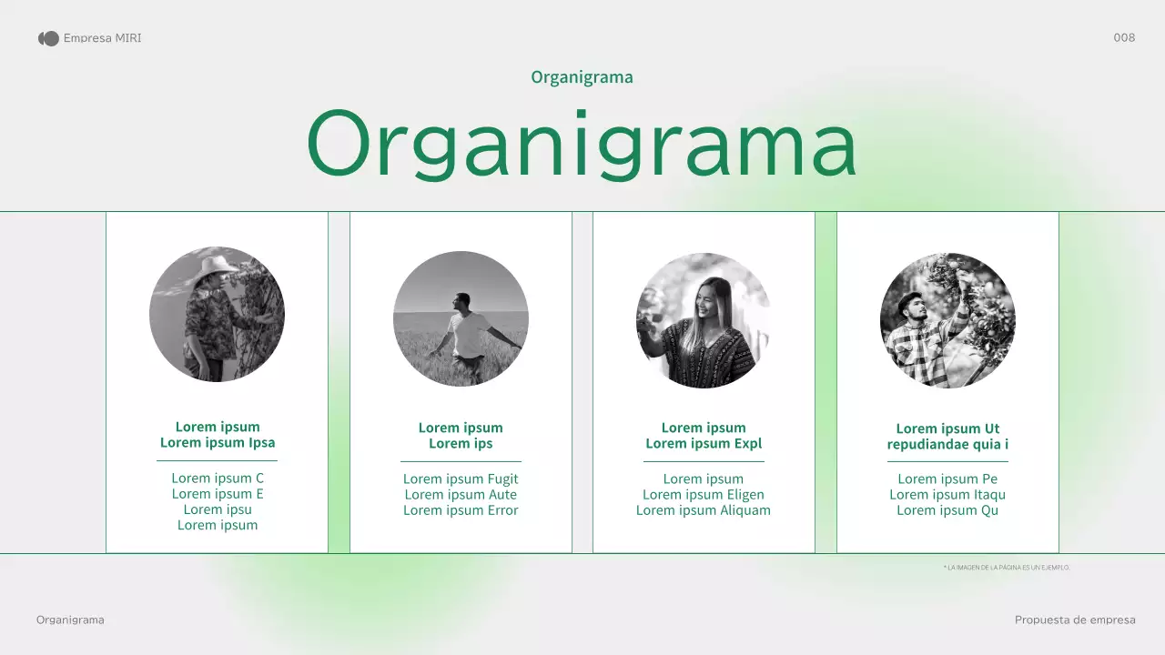 Perfil de empresa de agricultura ecológica y natural