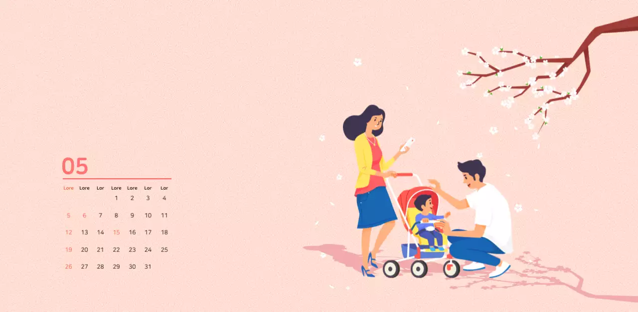 Veelkleurig familie-illustratieconcept