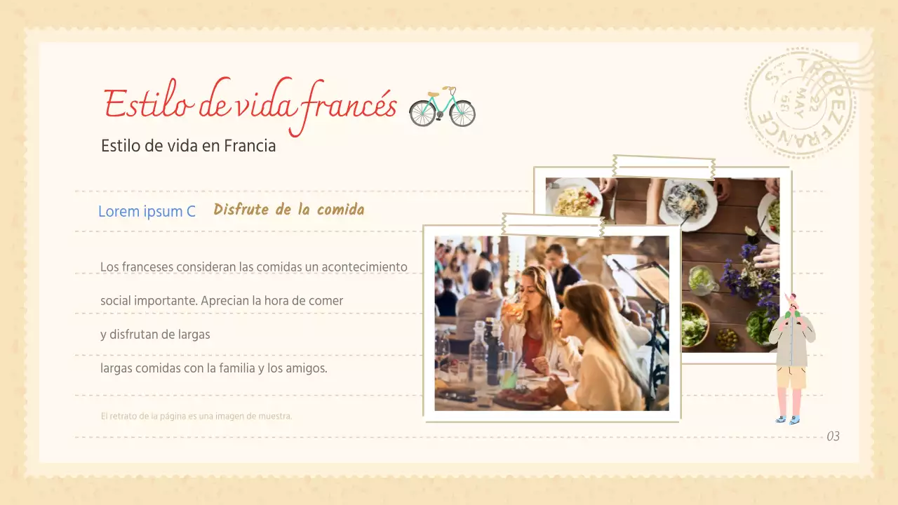 Una introducción minimalista al campo en beige y rojo