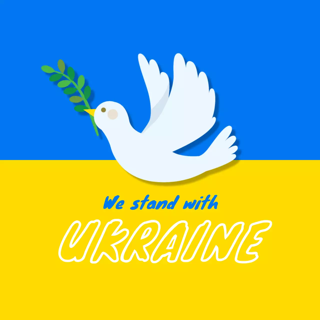 青 シンプル 平和 ポスター Instagram投稿