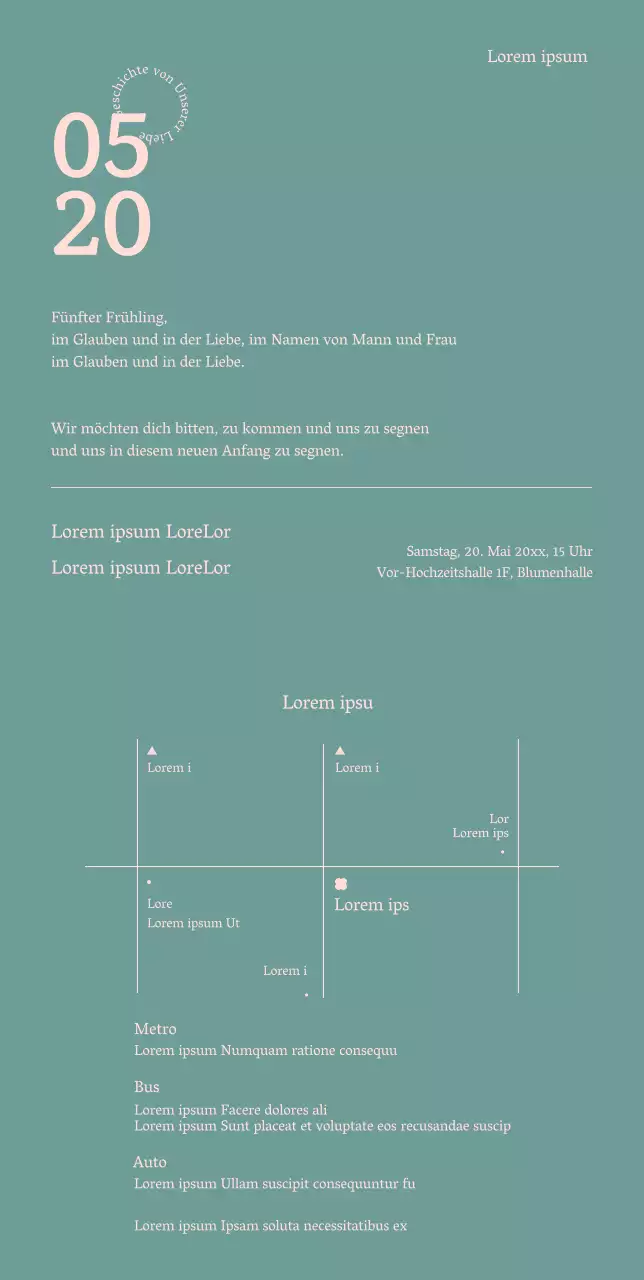 Einfache Hochzeitseinladungen in Pastellfarben