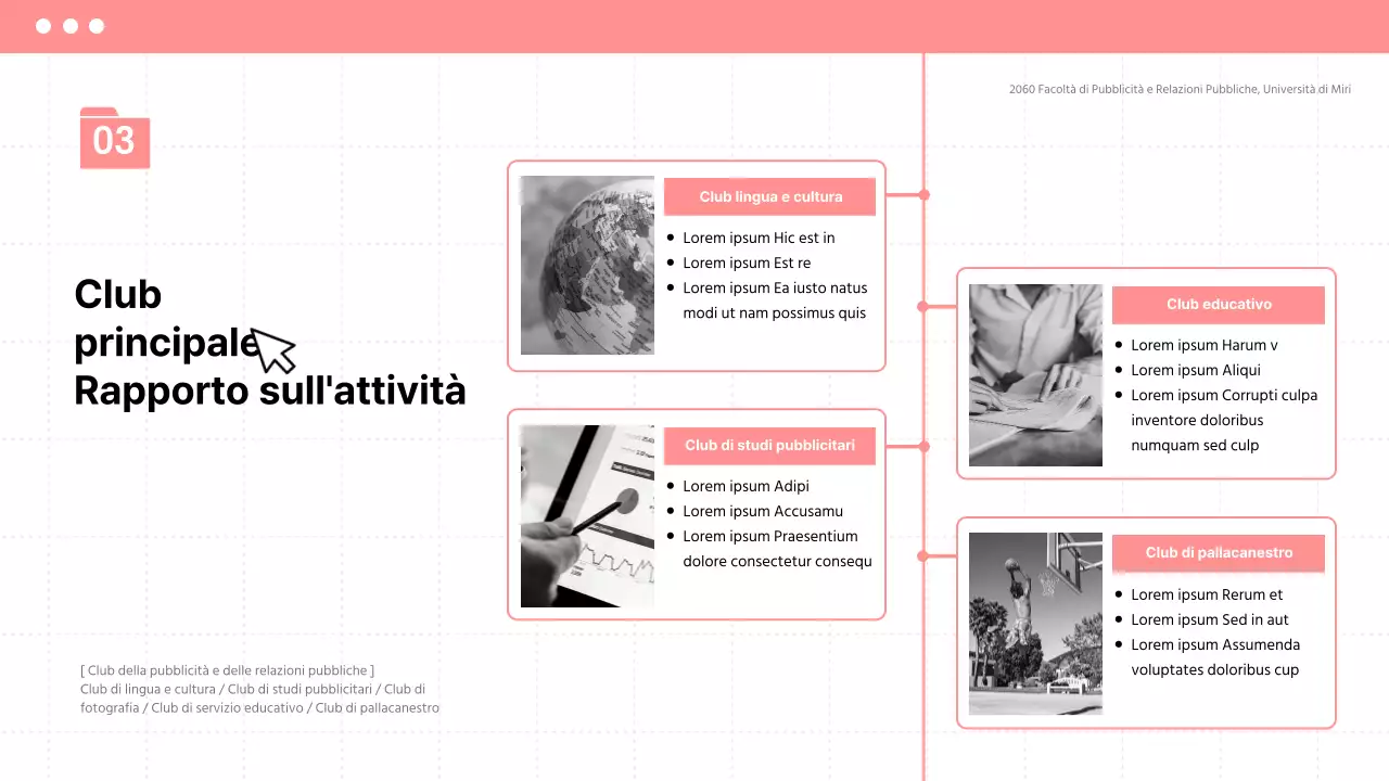 Annuncio della plenaria di fine anno in uno stile semplice di beige e rosa.