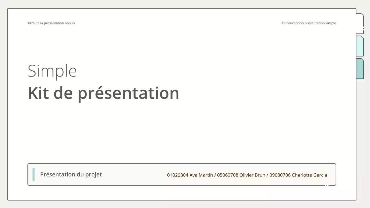 Kit de présentation simple et épuré en jaune