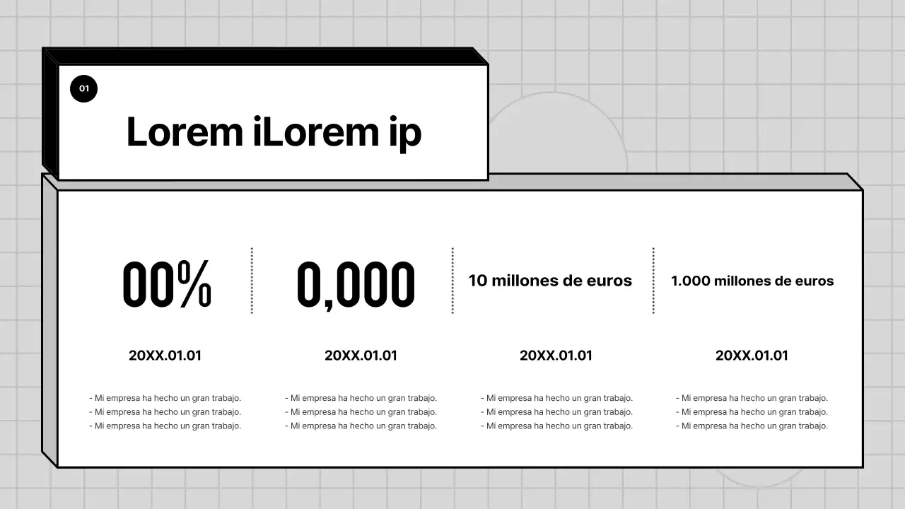 Perfil gris y geométrico de una empresa PT