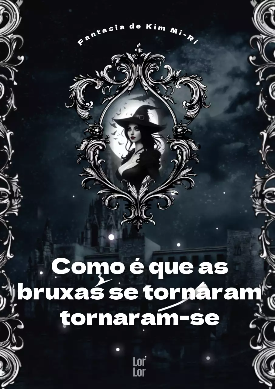 Um romance de fantasia com um feiticeiro em tons de preto e branco