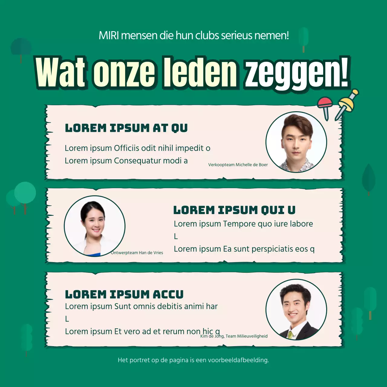 Bedrijfsgolfclub met groene achtergrond CardNews